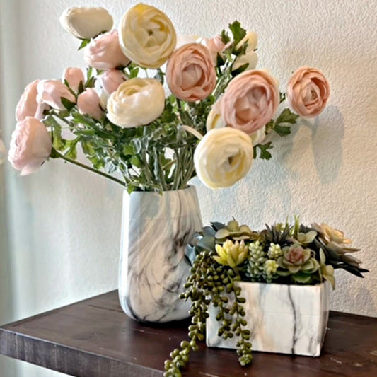 Marble-Like Flower Vases, Pick Your Style (Online Exclusive)