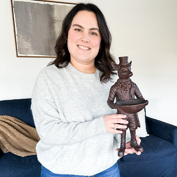 Standing Fox Bronze Bowl | Dapper Critters Collection (Online Exclusive)