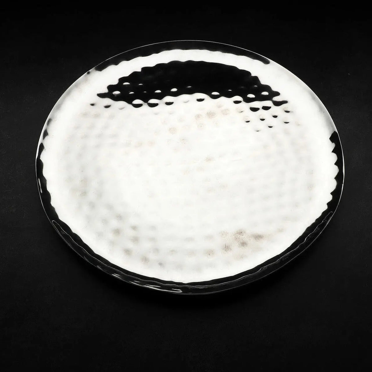 Full Polished Stainless Steel 14" Round Service Tray (Online Exclusive)
