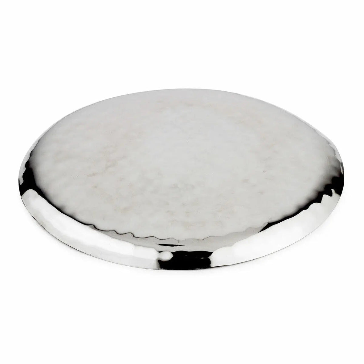 Full Polished Stainless Steel 14" Round Service Tray (Online Exclusive)