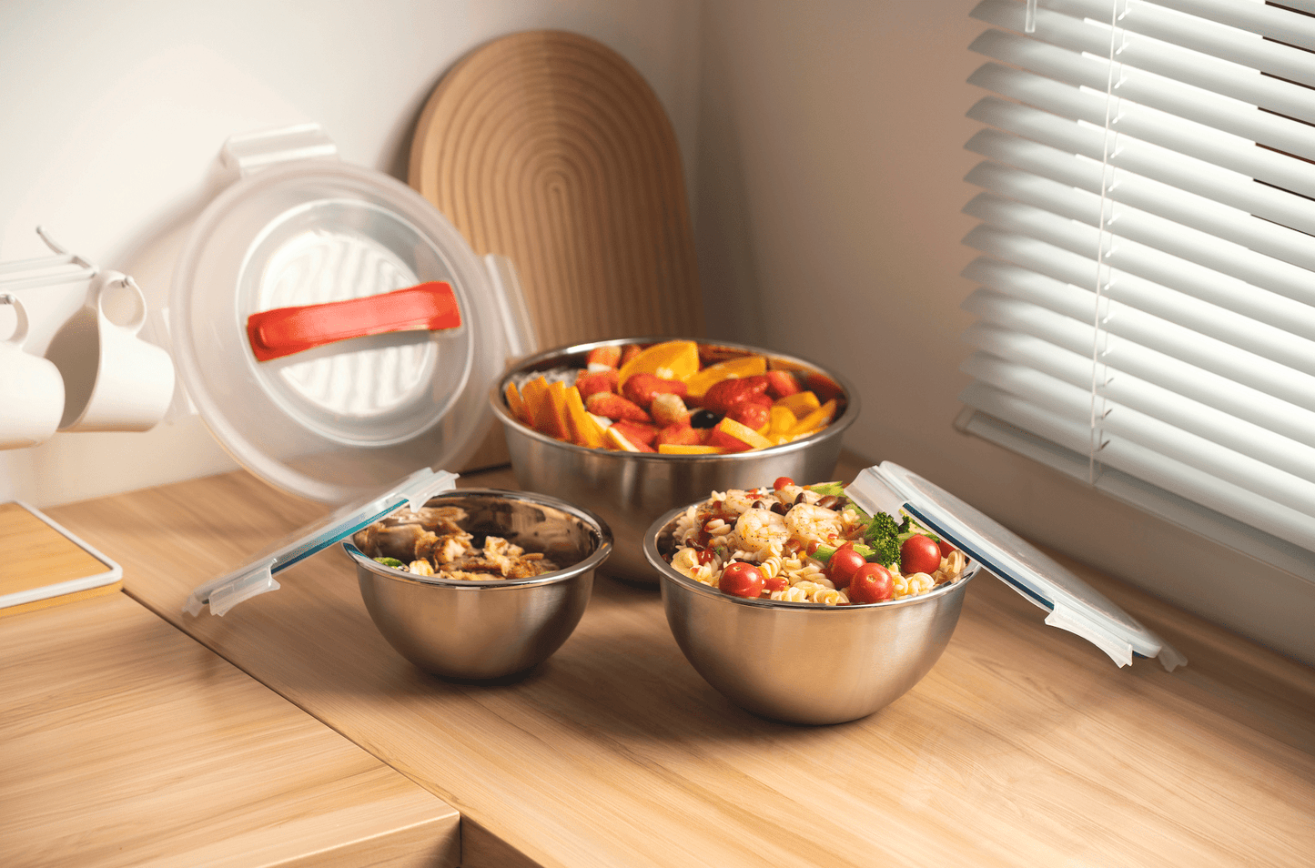Mix & Carry Stainless Steel Bowl Set (Online Exclusive)