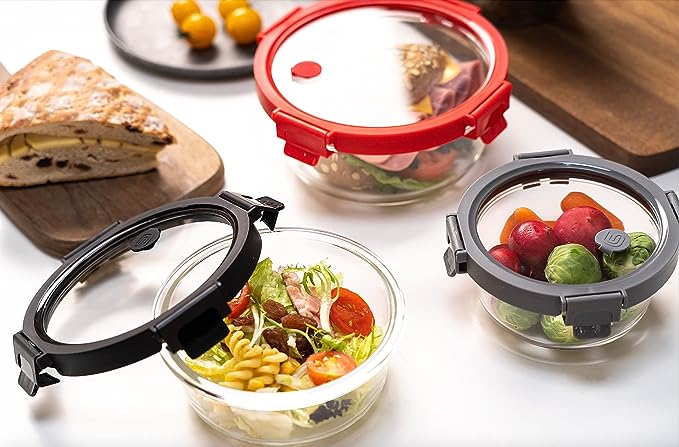 Glass Containers & Lids - Round (Online Exclusive)