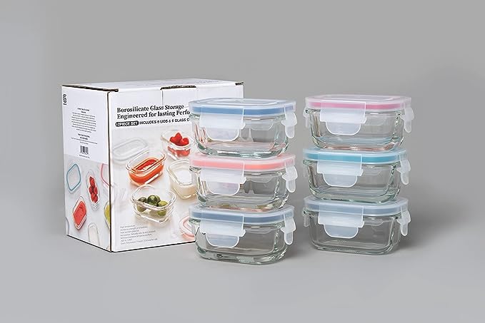 Mini Glass Container Set - Rectangular (Online Exclusive)