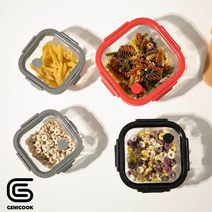 Glass Containers & Lids - Square (Online Exclusive)