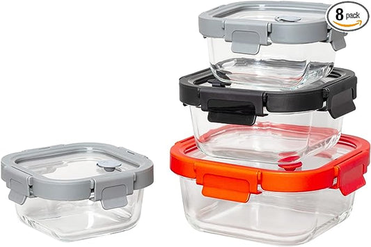 Glass Containers & Lids - Square (Online Exclusive)