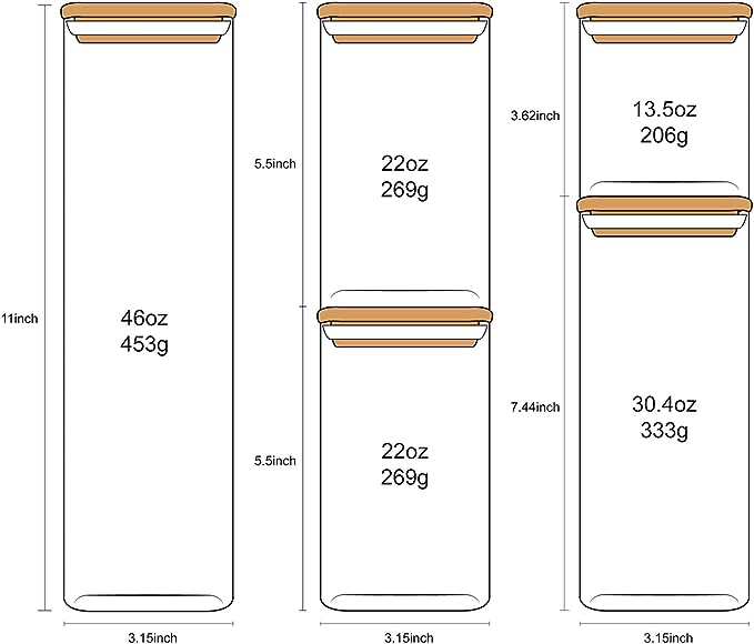 Glass Canister Set & Bamboo Lid (Online Exclusive)