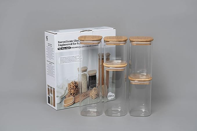 Glass Canister Set & Bamboo Lid (Online Exclusive)