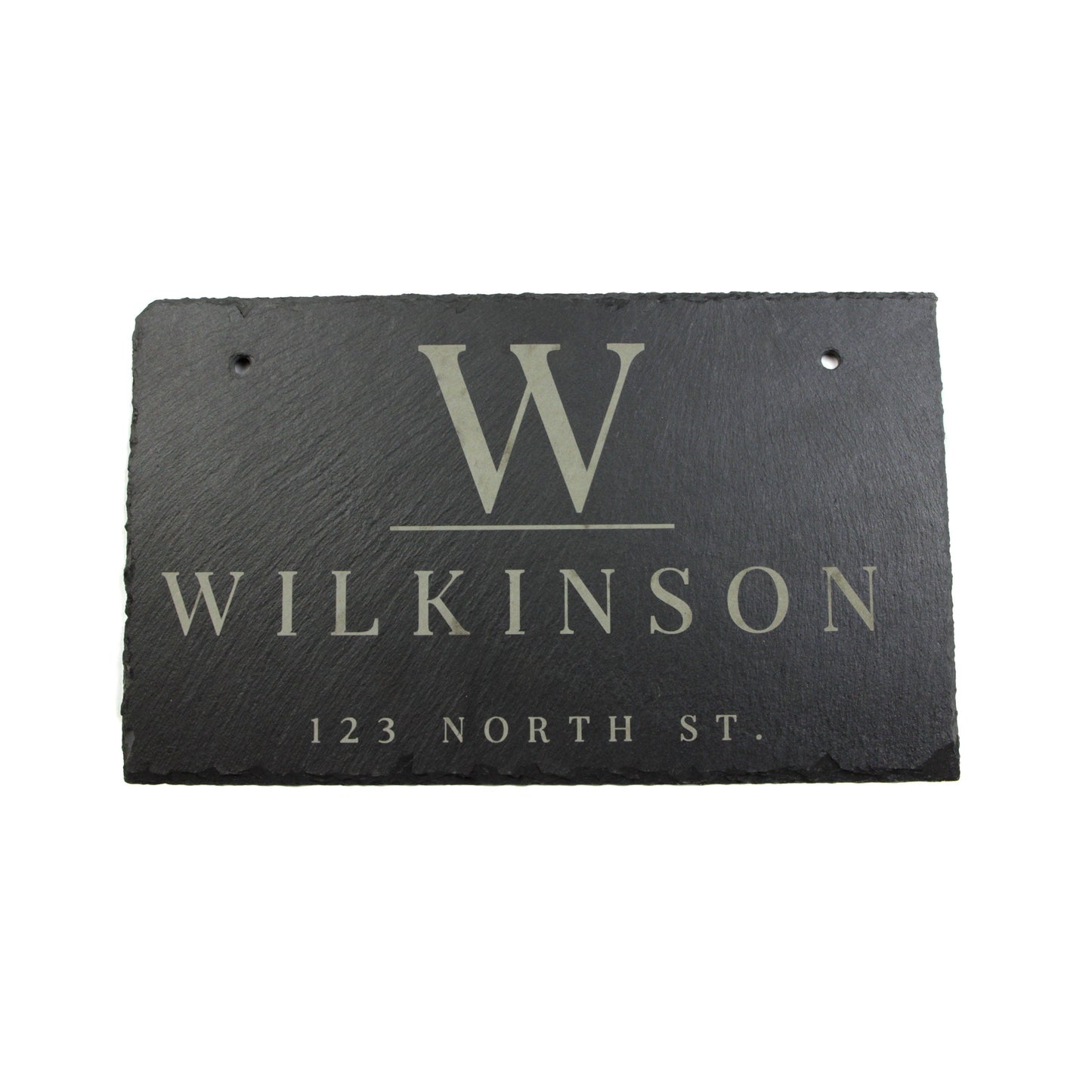 Personalized Slate Home Sign | Last Name Slate Address Sign | 11.75" x 7" Size | Street Number Sign | Slate Hanging Sign (Online Exclusive)