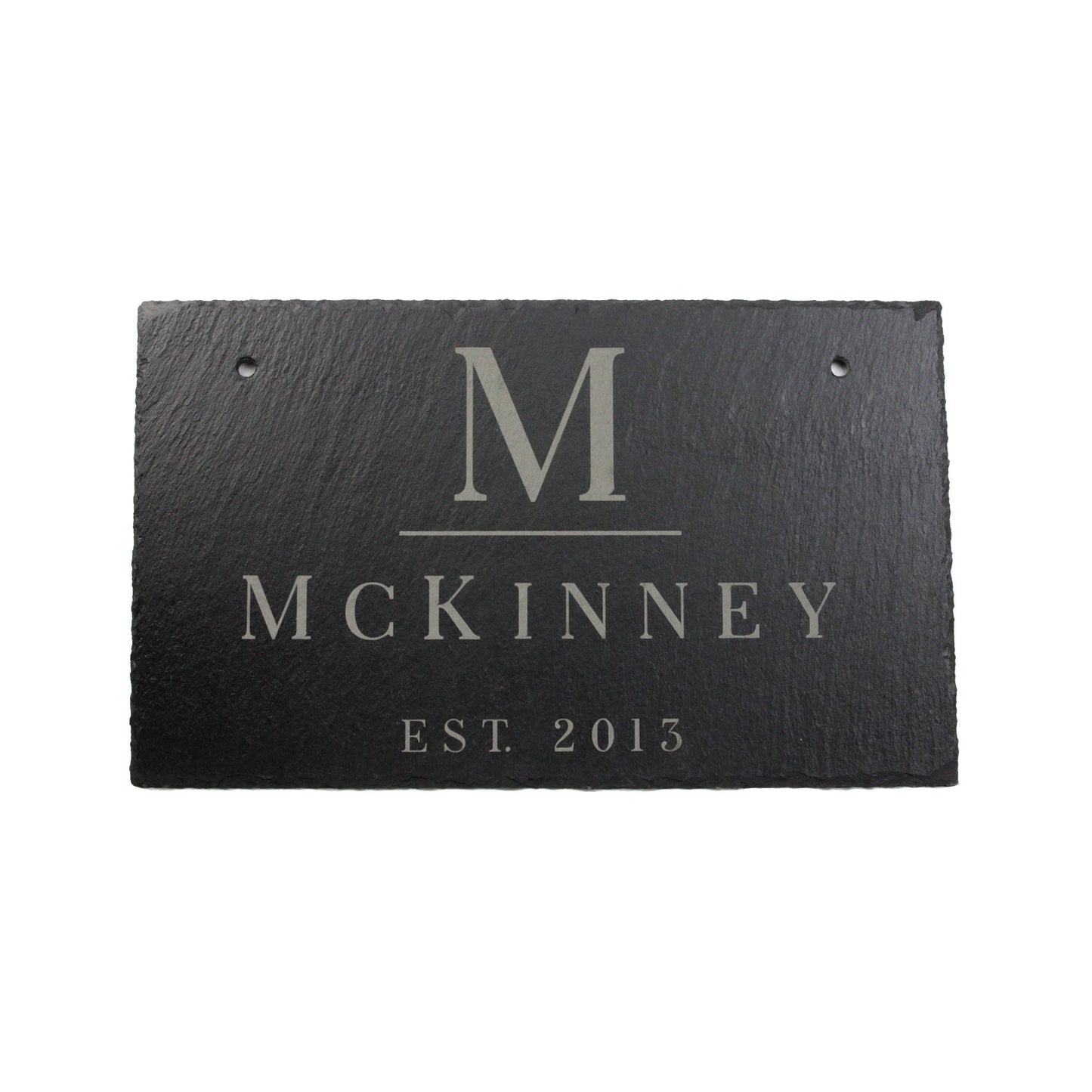 Personalized Slate Home Sign | Last Name Slate Address Sign | 11.75" x 7" Size | Street Number Sign | Slate Hanging Sign (Online Exclusive)