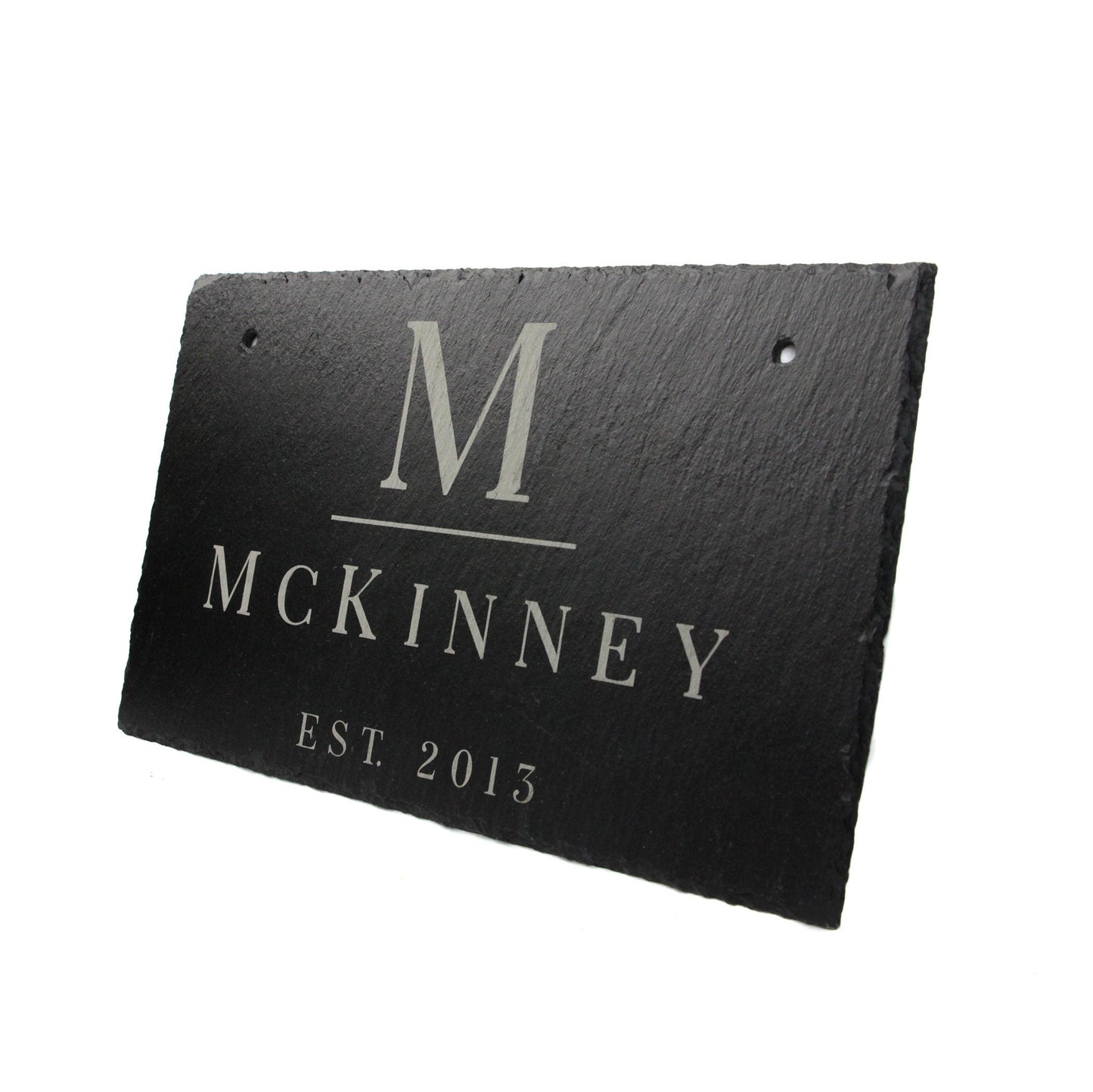 Personalized Slate Home Sign | Last Name Slate Address Sign | 11.75" x 7" Size | Street Number Sign | Slate Hanging Sign (Online Exclusive)