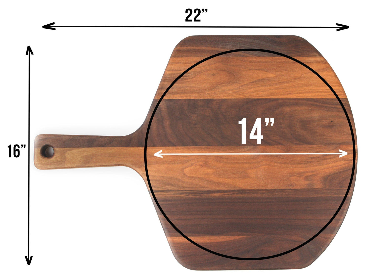 Personalized Pizza Peel, Large 22" x 16" Walnut American Hardwood, Personalized Pizza Board, Pizza Paddle, Pizza Shovel, Wood Pizza Peel (Online Exclusive)