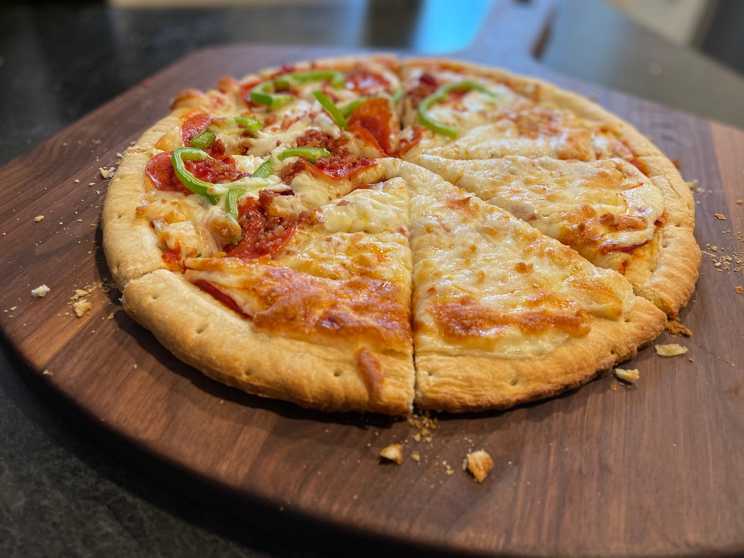 Personalized Pizza Peel, Large 22" x 16" Walnut American Hardwood, Personalized Pizza Board, Pizza Paddle, Pizza Shovel, Wood Pizza Peel (Online Exclusive)