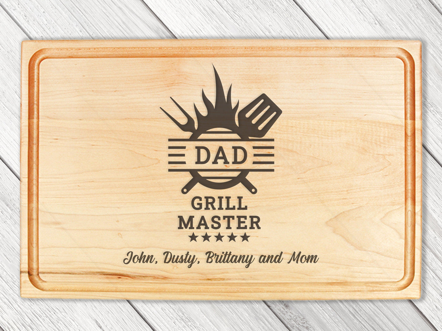 Gift For Dad Cutting Board, Personalized Gifts For Dad, Custom Grilling Gift For Dad, BBQ Gift For Dad, Custom Cutting Board - USA Made (Online Exclusive)
