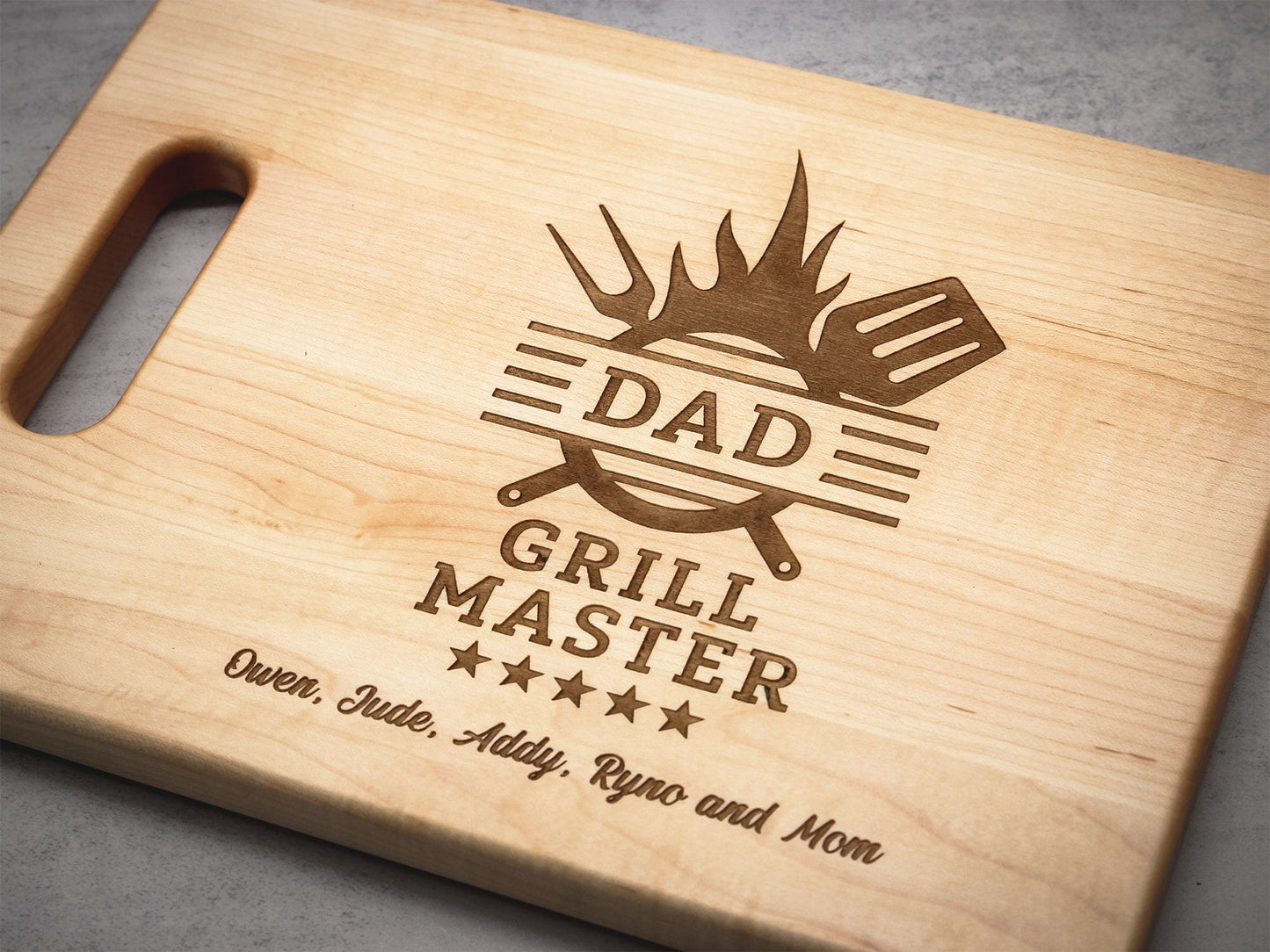 Gift For Dad Cutting Board, Personalized Gifts For Dad, Custom Grilling Gift For Dad, BBQ Gift For Dad, Custom Cutting Board - USA Made (Online Exclusive)