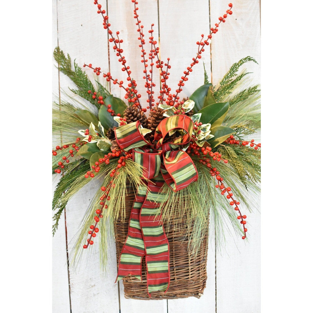 28" Faux Outdoor Red Berry Stem (online exclusive)