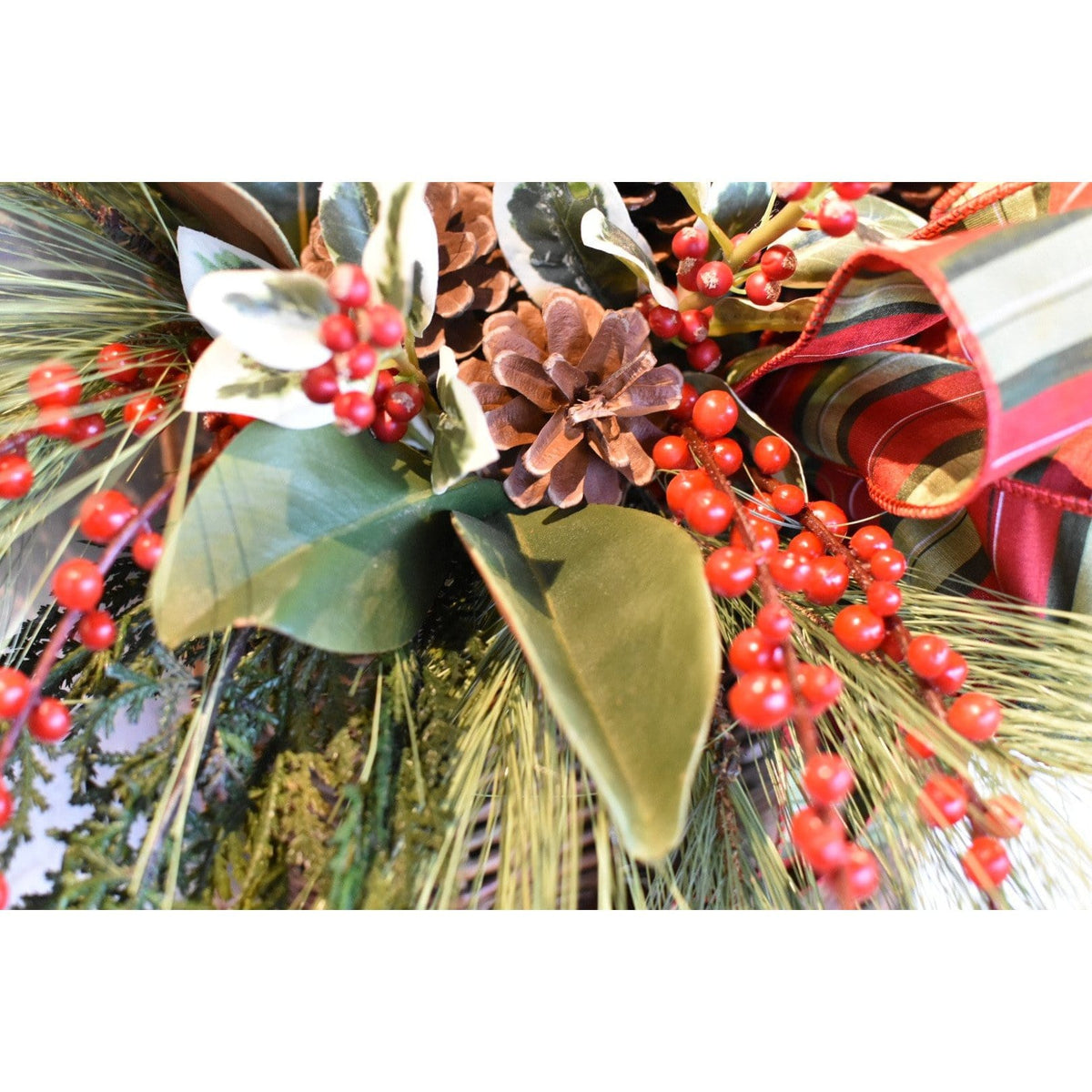 28" Faux Outdoor Red Berry Stem (online exclusive)