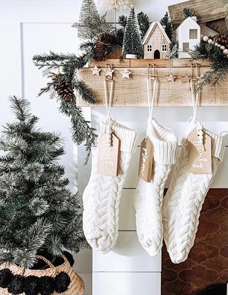 Cream Hand-Knitted Stocking (Online Exclusive)