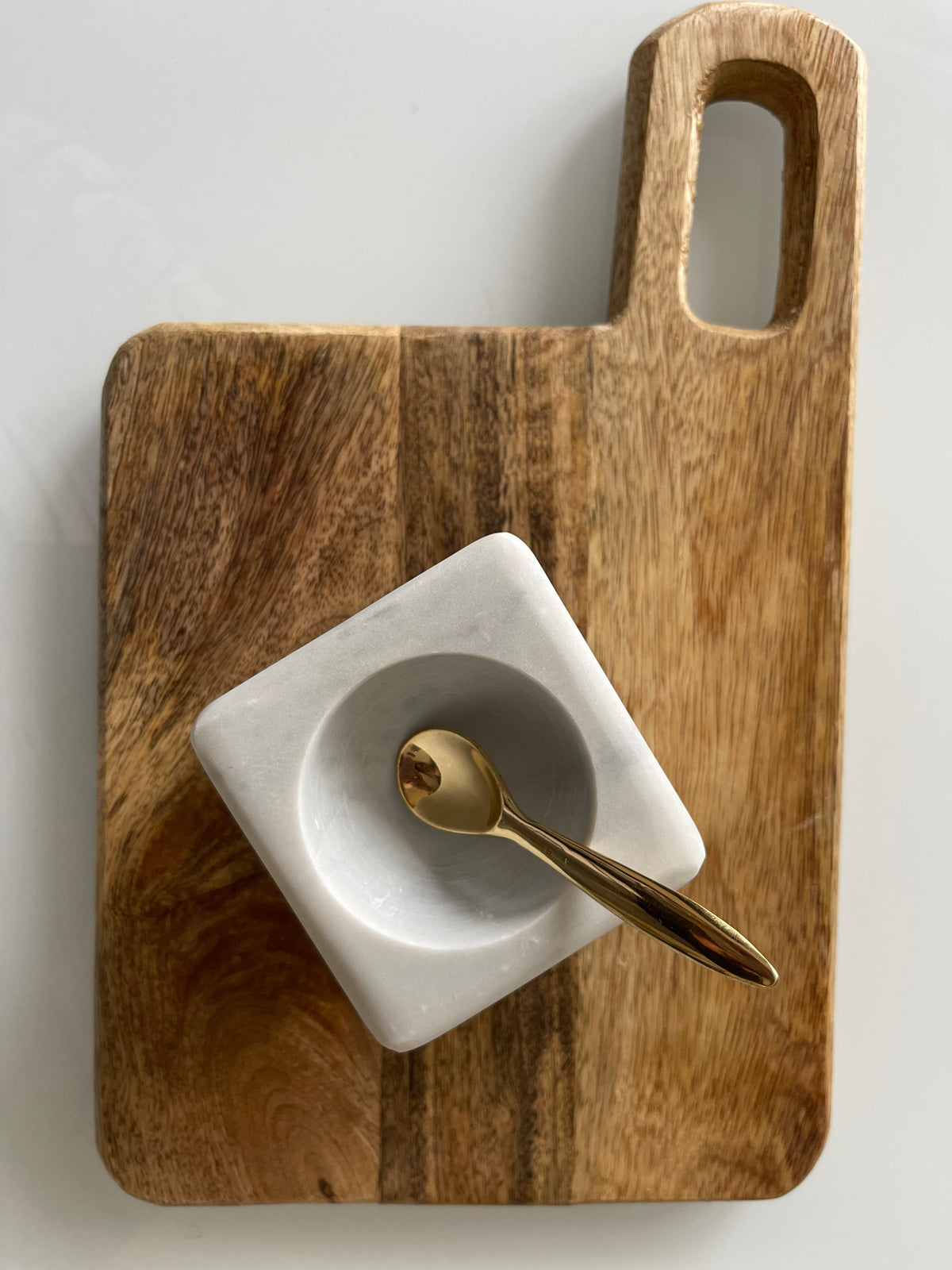 Marble Spice Bowl w/ Brass Spoon (Online Exclusive)