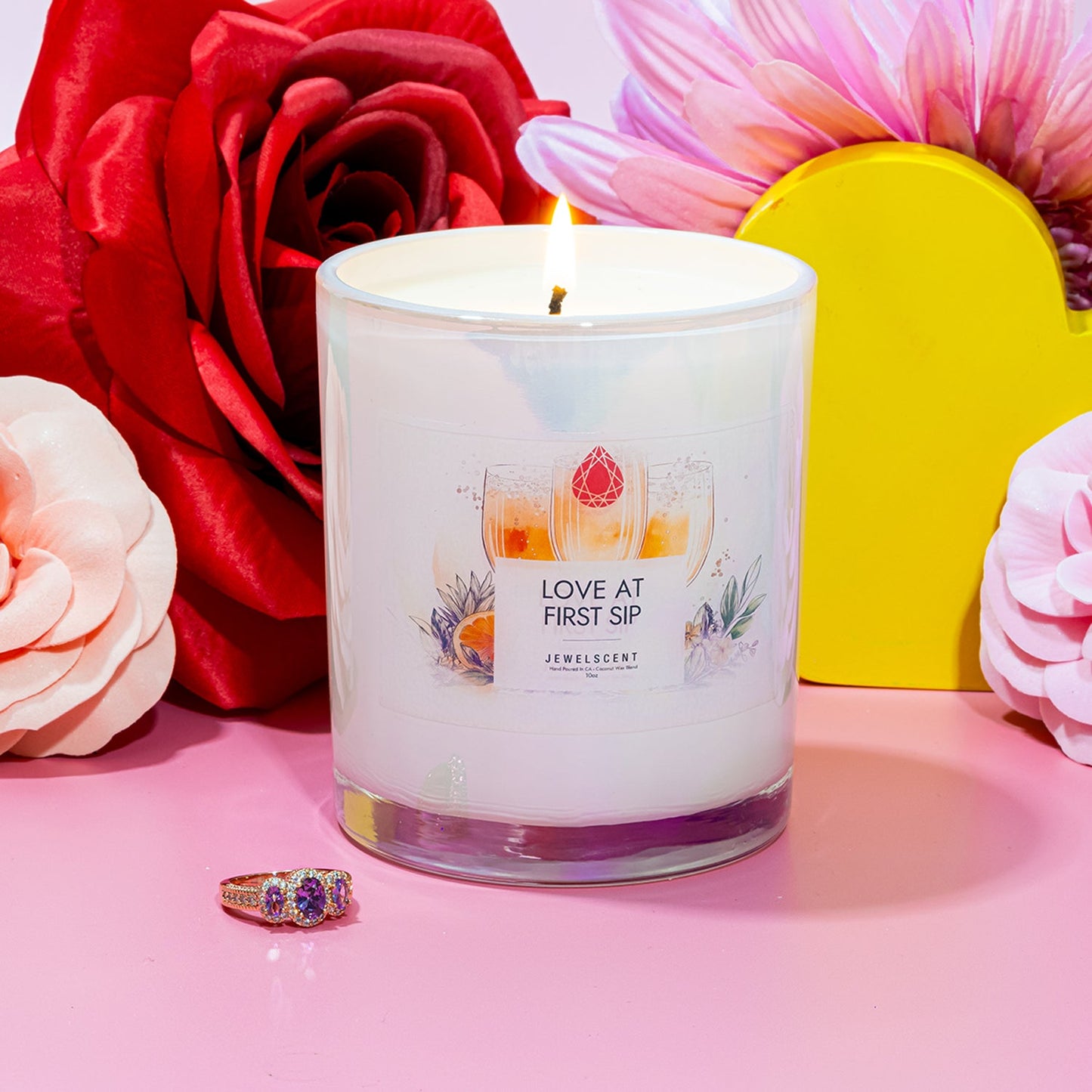 Love At First Sip Iridescent 10oz Signature Jewelry Candle (Online Exclusive)