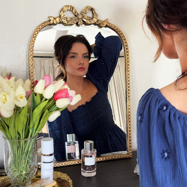 Antique Gold Bow Mirror, Choose Your Size (Online Exclusive)