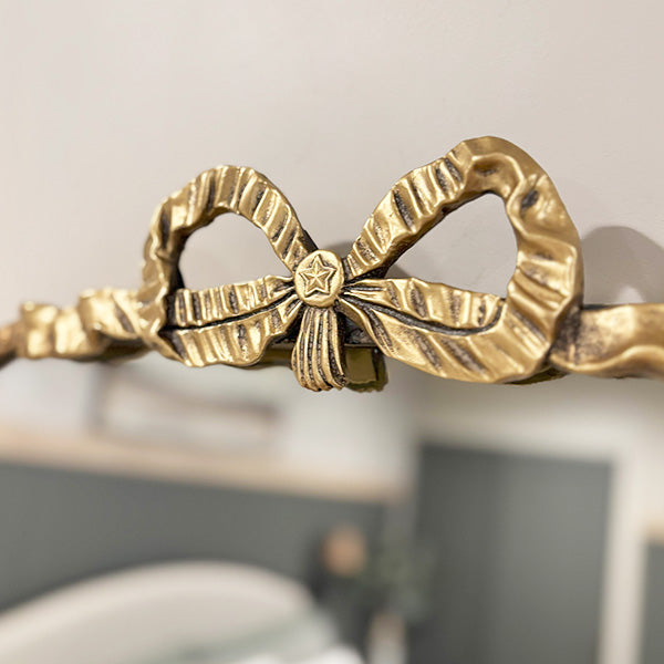 Antique Gold Bow Mirror, Choose Your Size (Online Exclusive)