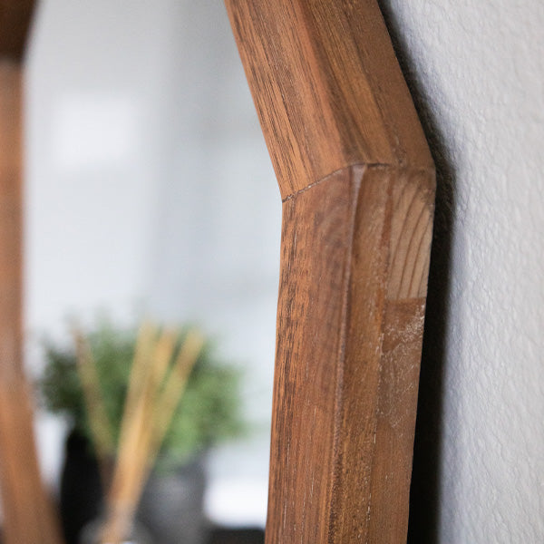 Octagon Wood Frame Mirror (Online Exclusive)