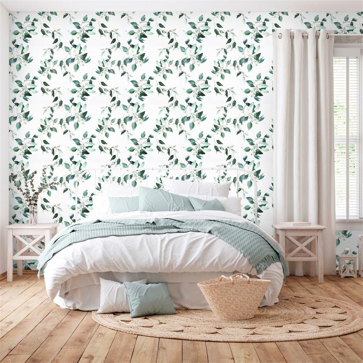 Erfoni Floral Peel and Stick Wallpaper 17.7x118.1 Black Yellow Boho Decor (Online Exclusive)