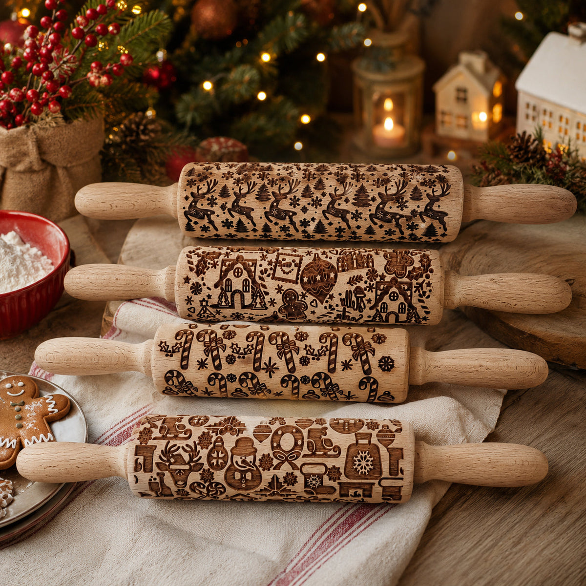 Christmas Rolling Pin Set | 10 Styles (Online Exclusive)