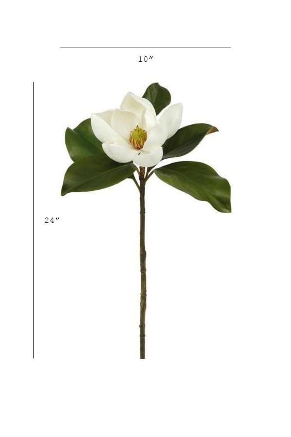 24" Faux Magnolia Blossom Stem (Online exclusive)