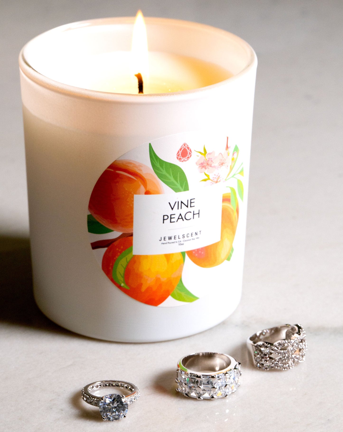 Vine Peach 10oz Signature Jewelry Candle (Online Exclusive)