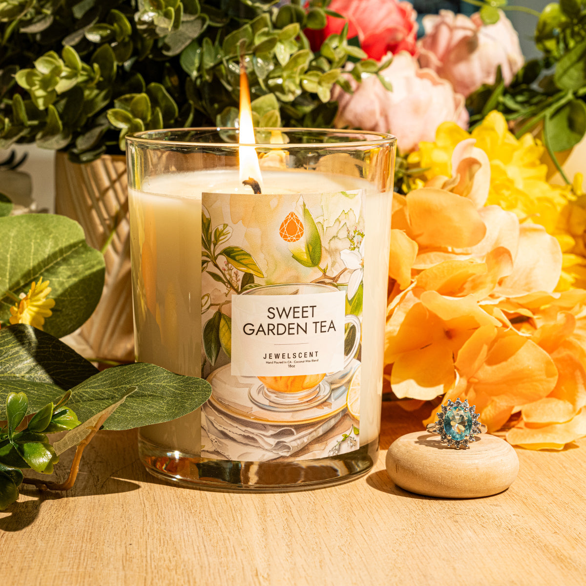 Sweet Garden Tea 18oz Home Jewelry Candle (Online Exclusive)