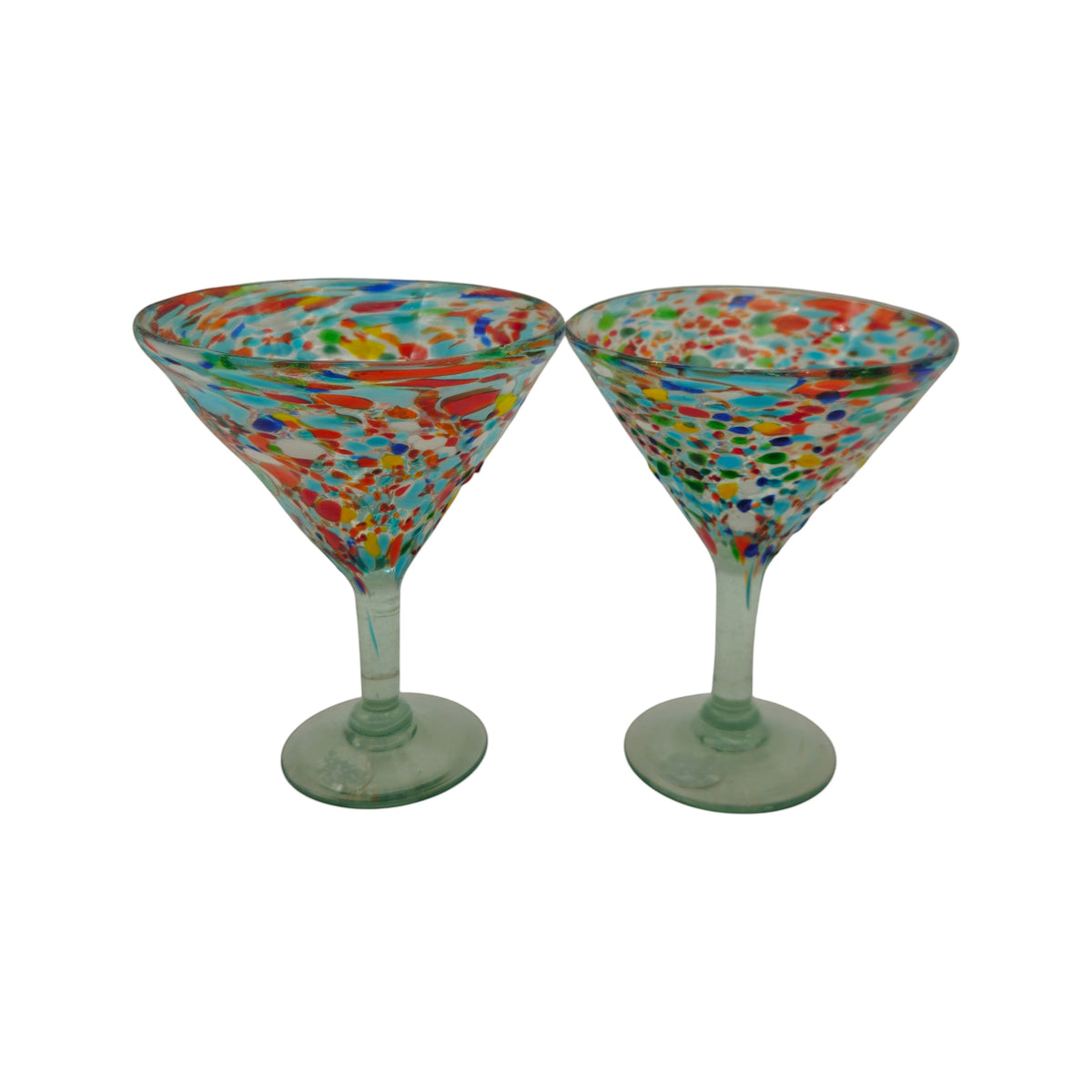 Confetti Pebbled Martini Glass | Hand-Blown Mexican Barware (Online Exclusive)