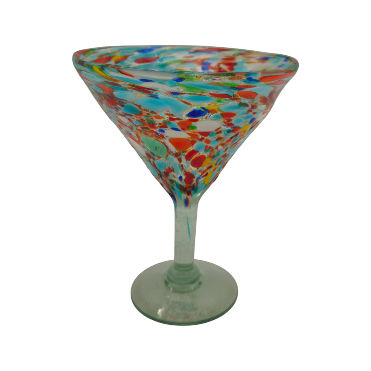 Confetti Pebbled Martini Glass | Hand-Blown Mexican Barware (Online Exclusive)