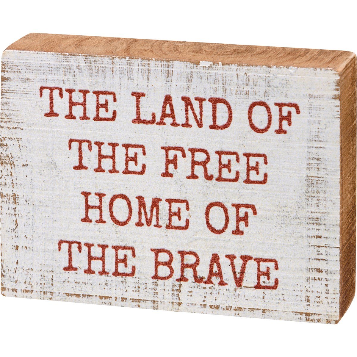 Land Of The Free Block Sign