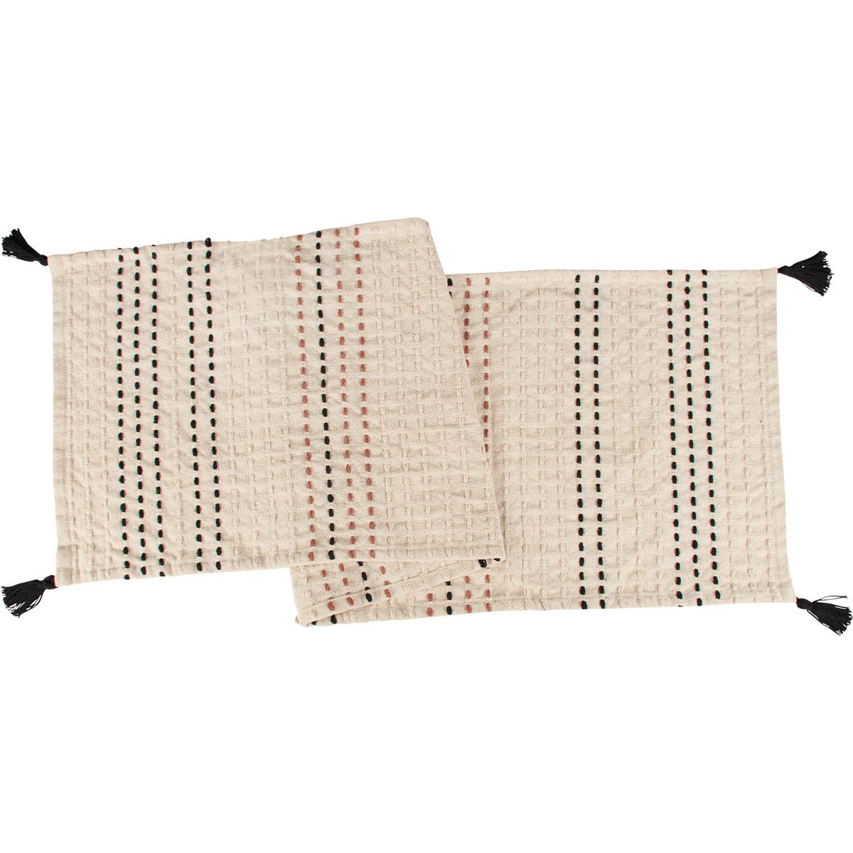 Neutral with Tassels Runner