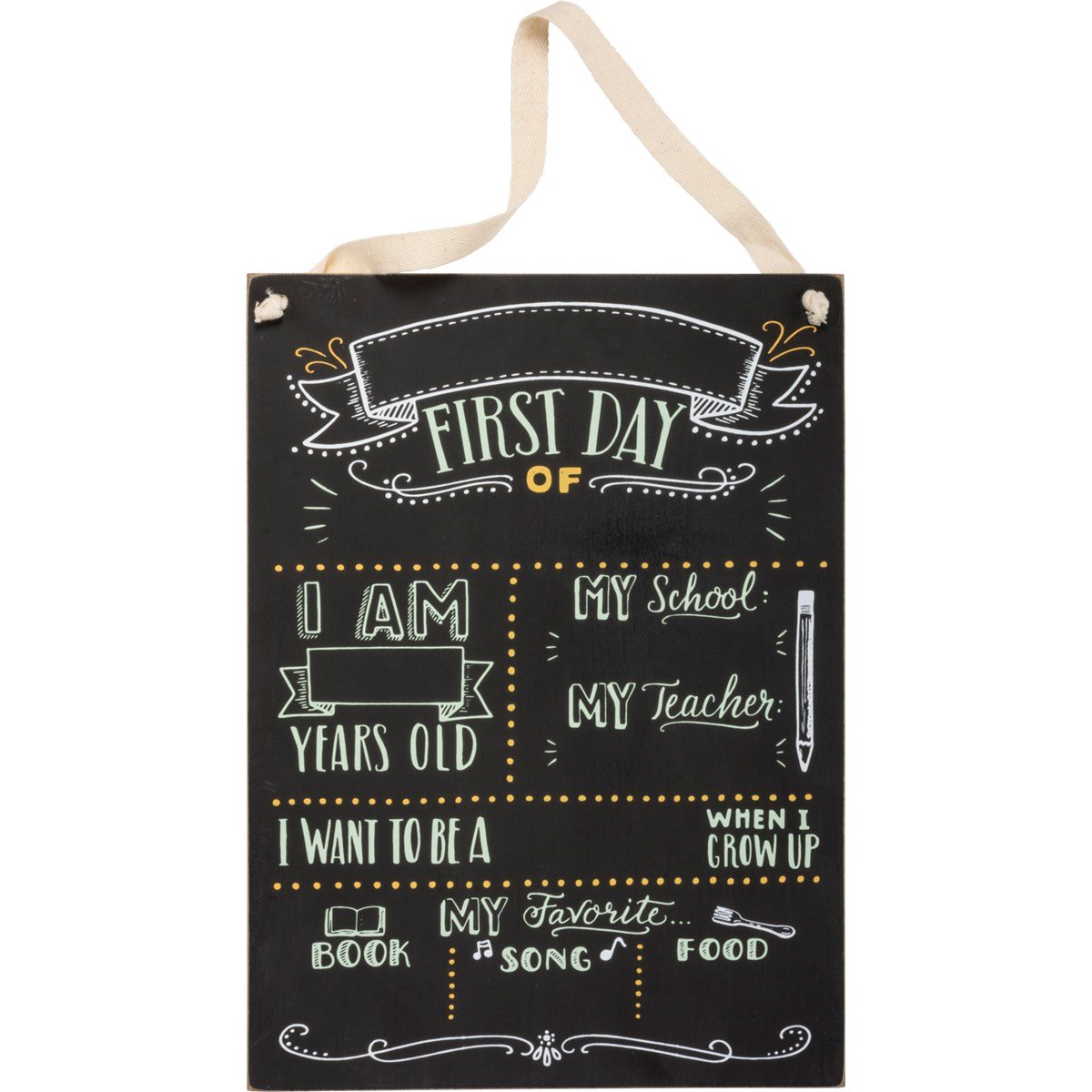 First Day Of School Chalk Sign
