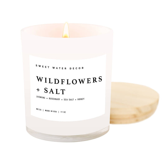 Wildflowers and Salt Candle