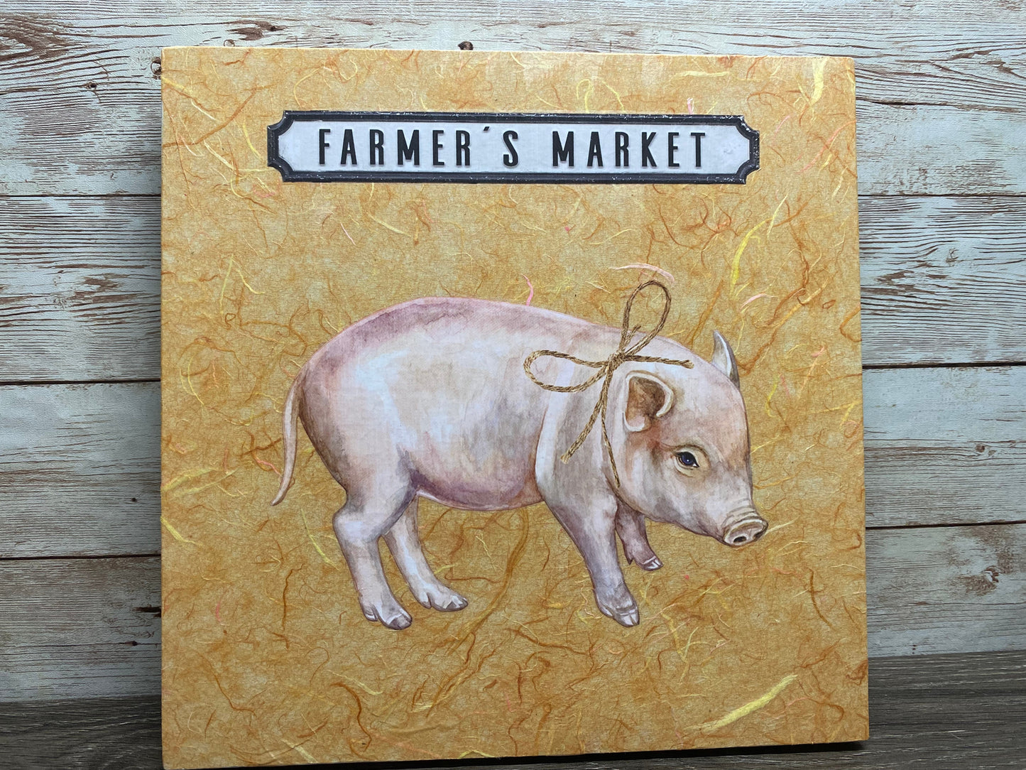 Farmers Market Piglet Wall Decor