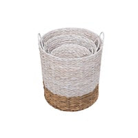 Ariana Natural Baskets White, Set of 3
