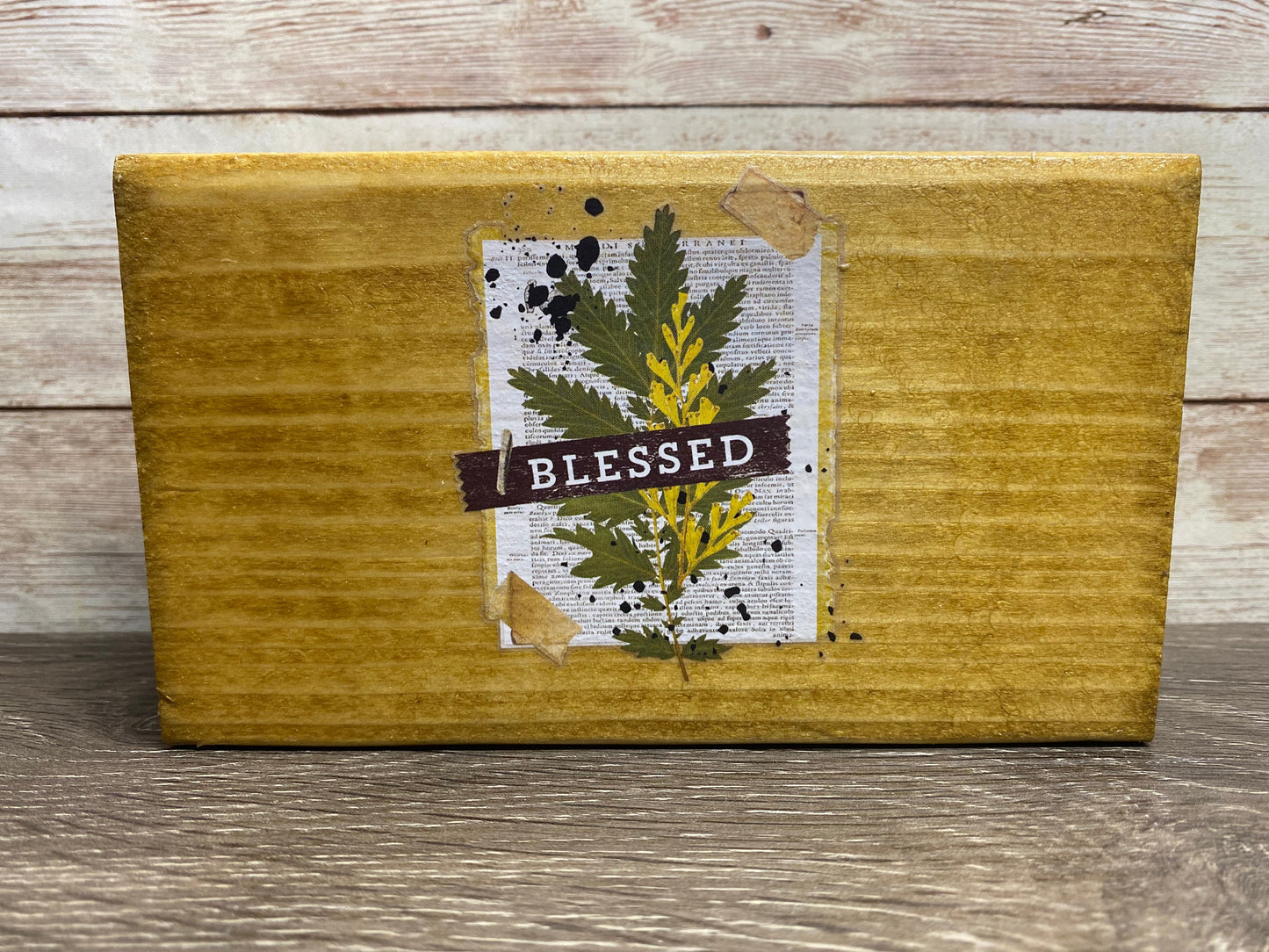 Blessed Rustic Wood Riser