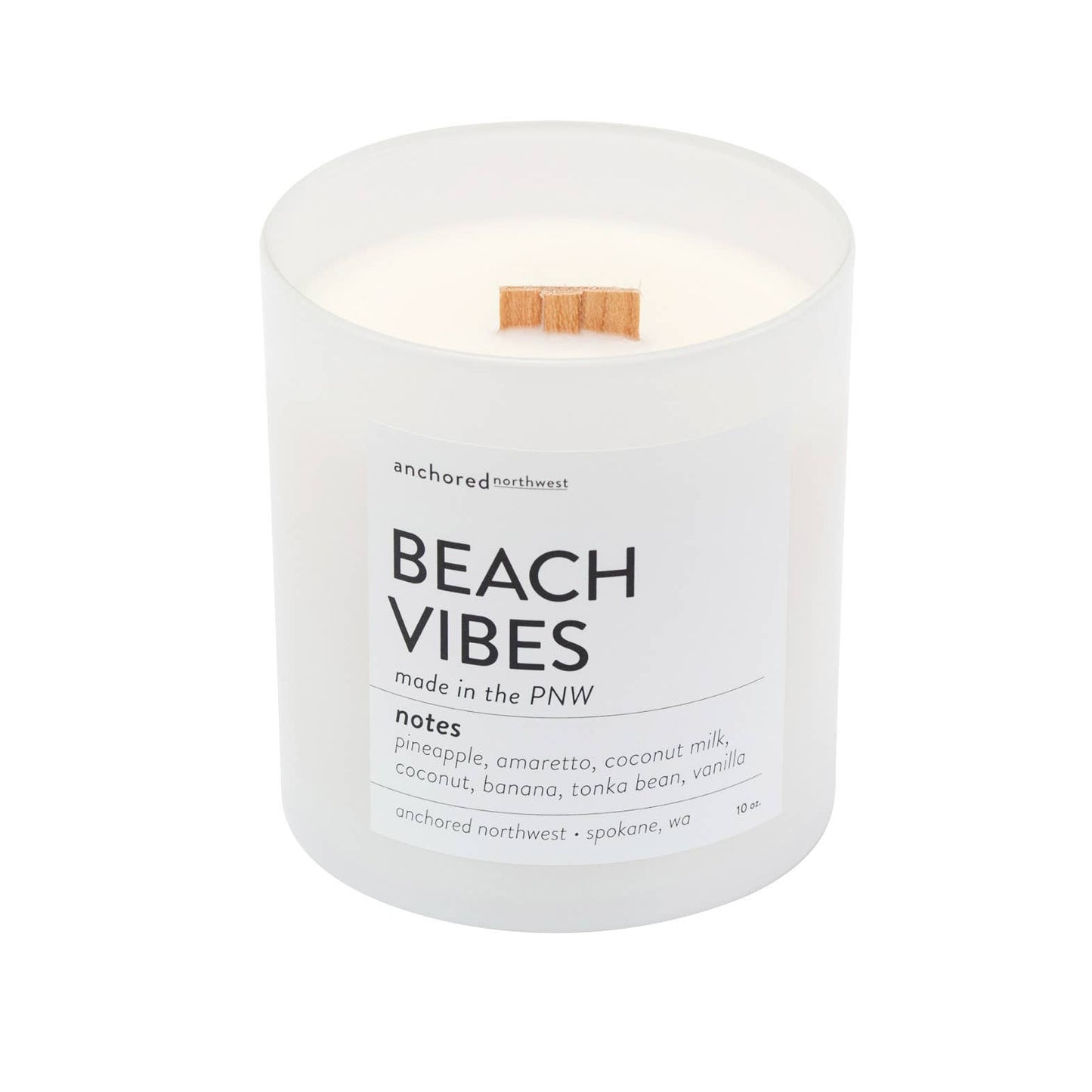 Beach Vibes White Tumbler Candle