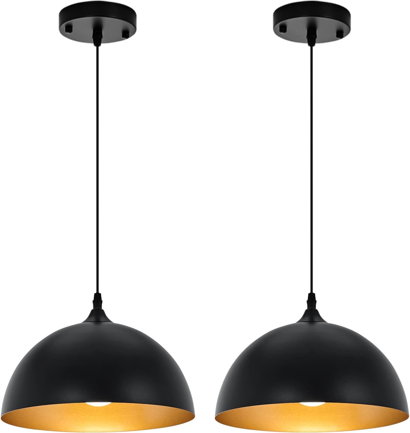 2 Farmhouse Dome Pendant Lights  (Online Exclusive)