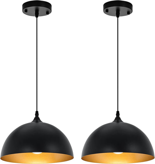 2 Farmhouse Dome Pendant Lights  (Online Exclusive)