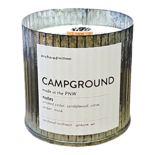 Campground Rustic Wood Wick Candle