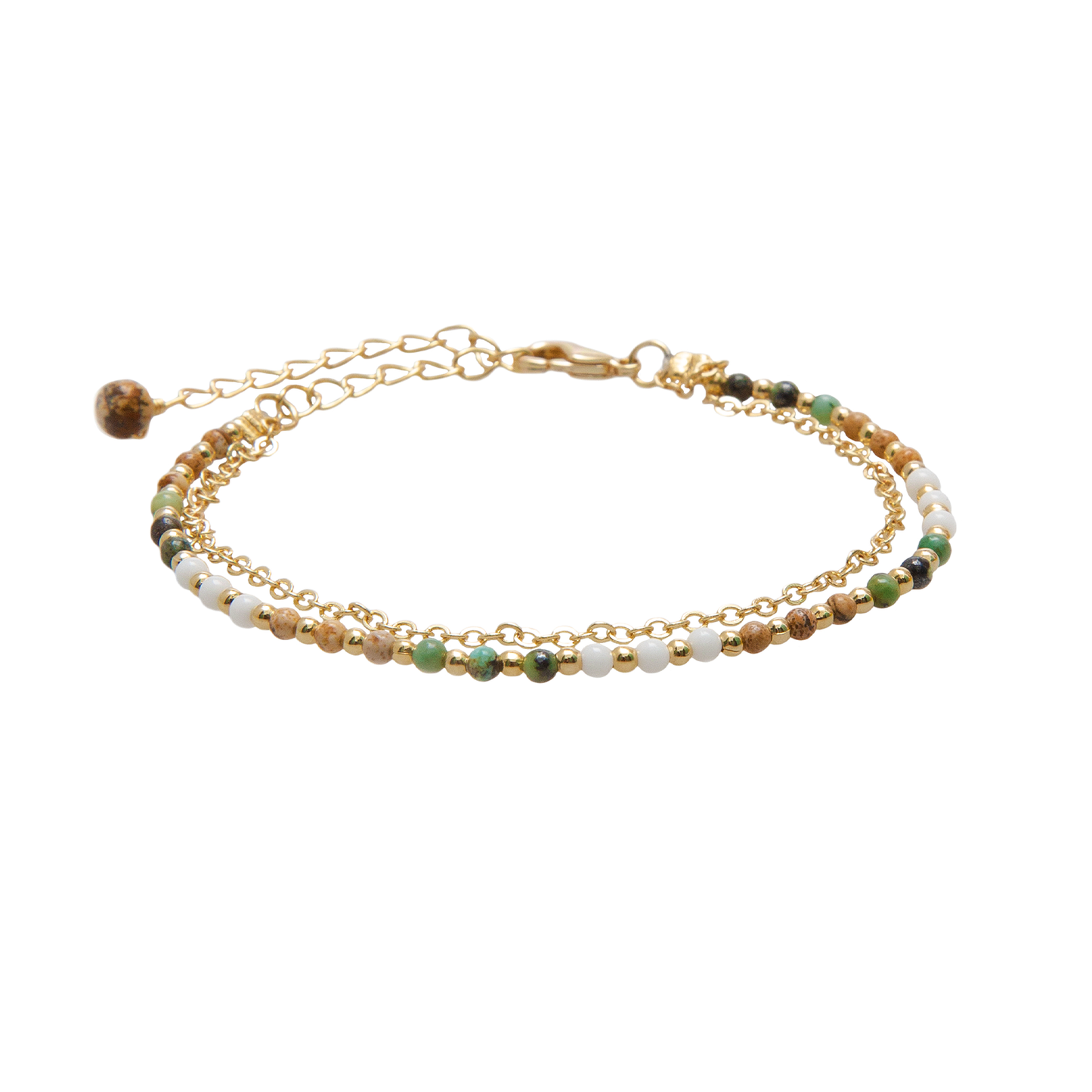 Peace Protector 2mm Layered Healing Bracelet (Gold)