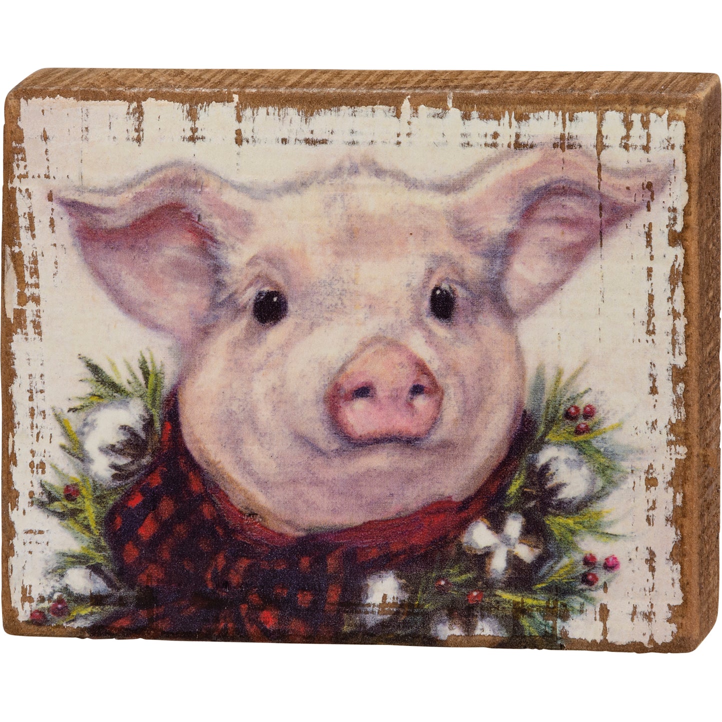 Merry Pig Block Sign