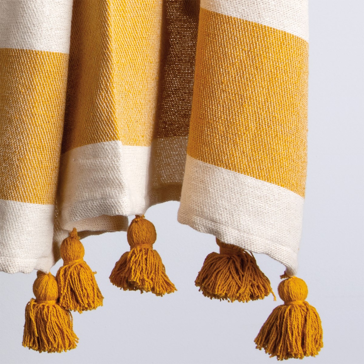 Saffron Tassels Throw Blanket