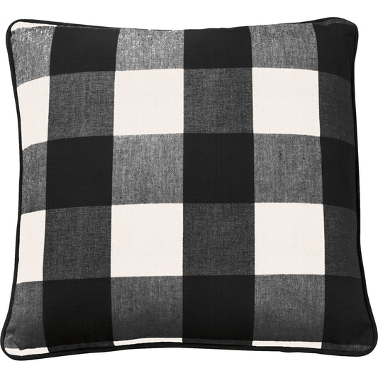 Black Buff Check Pillow