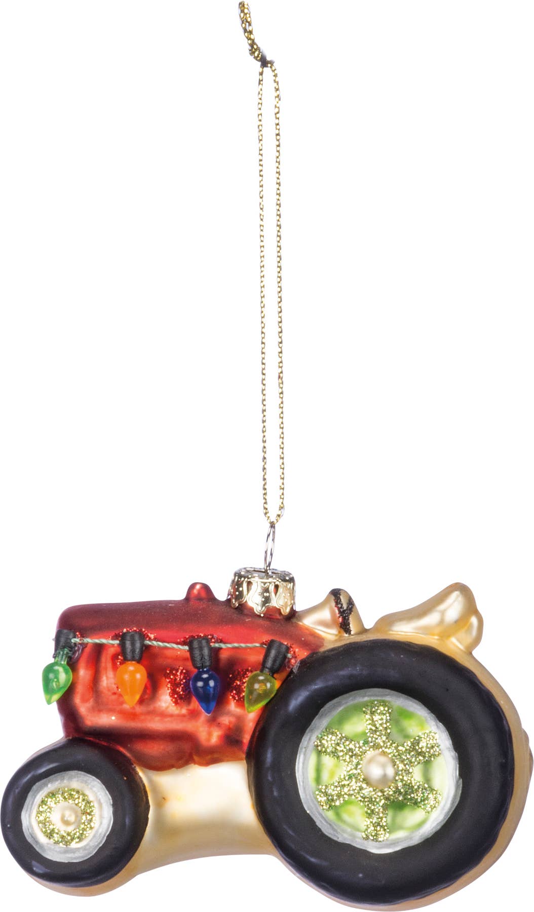 Glass Tractor Ornament