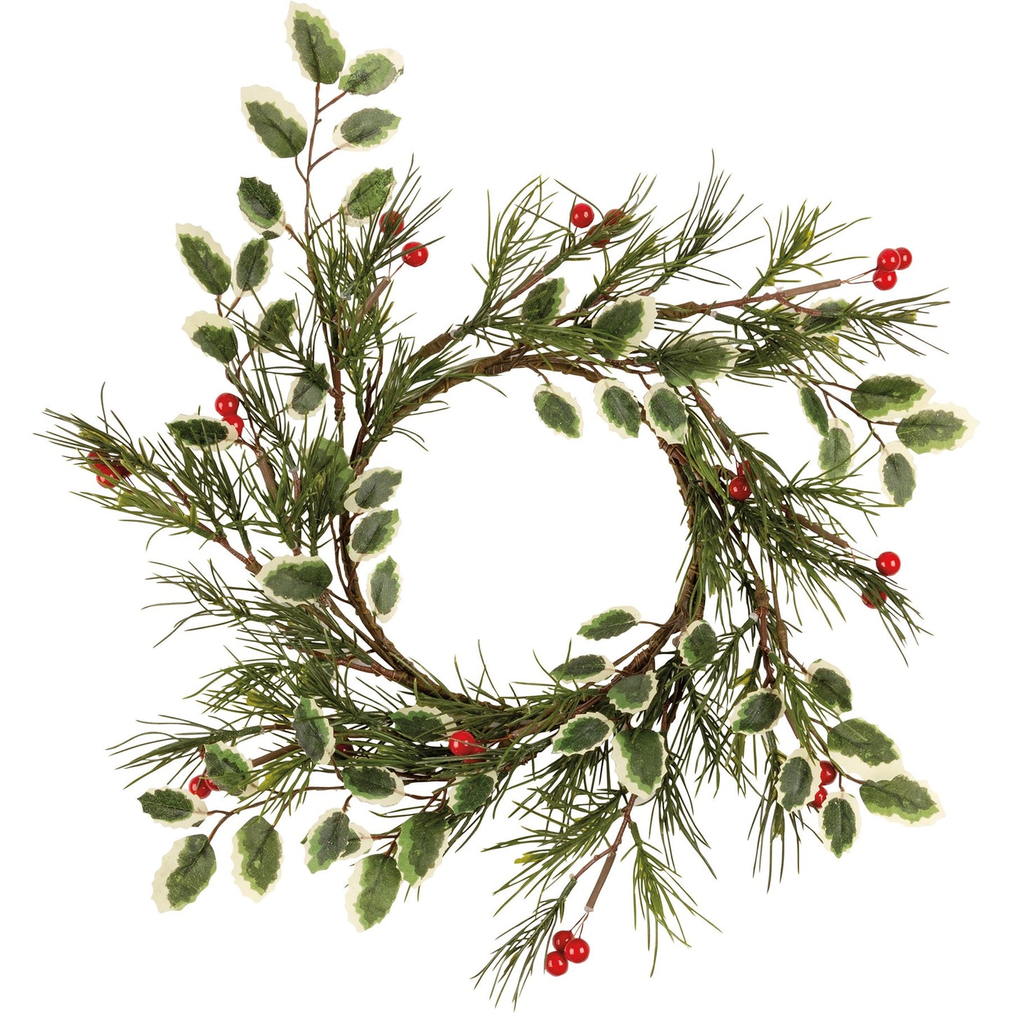 Pine And Holly Candle Ring